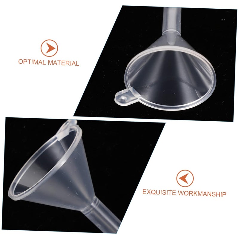 Happyyami 100 Pcs Sturdy Plastic Filling Funnels for Perfume Essential Oil Hanging - Image 3